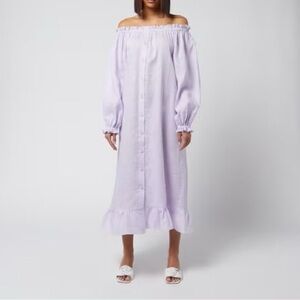 Sleeper Lilac Off-Shoulder Long Sleeve Dress